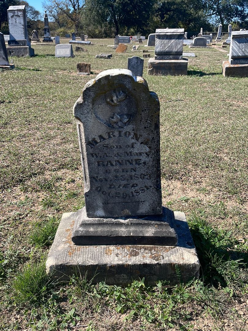 Marion Ranne's grave. Photo 1