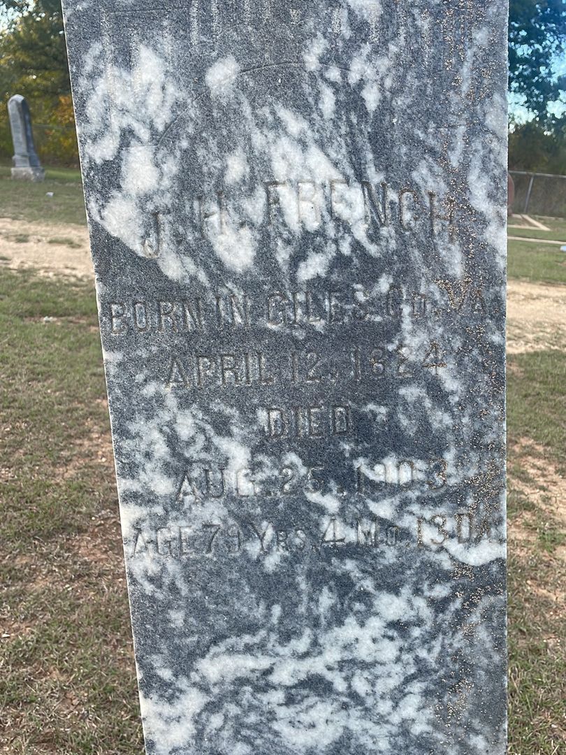 J. H. French's grave. Photo 1