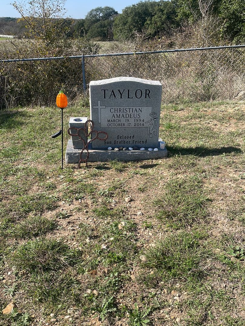 Christian Amadeus Taylor's grave. Photo 1