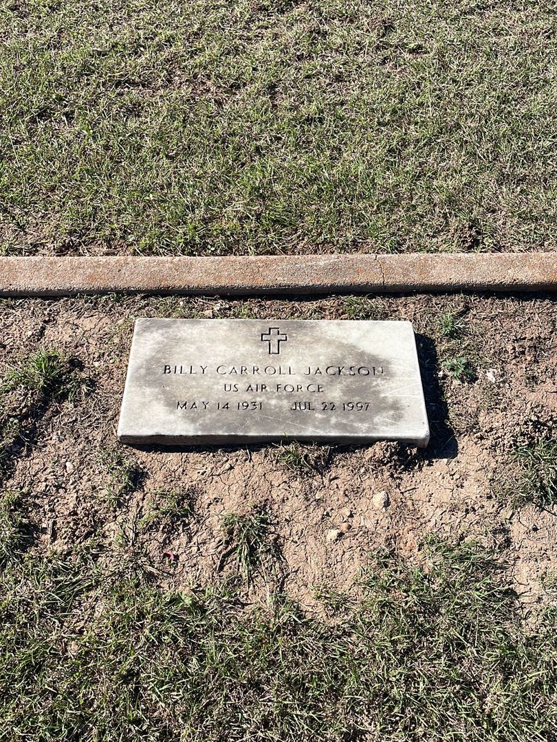 Billy Carroll Jackson Senior's grave. Photo 1