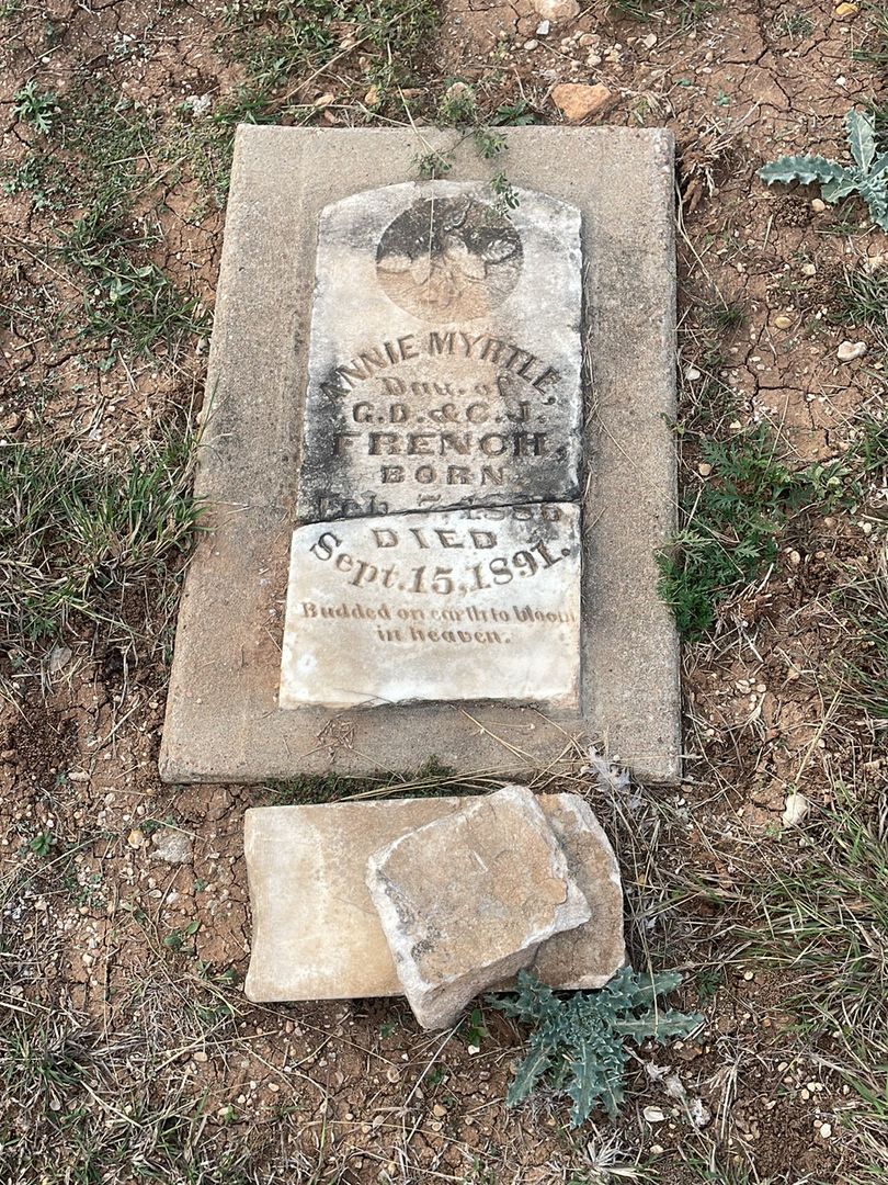 Annie Myrtle French's grave. Photo 1