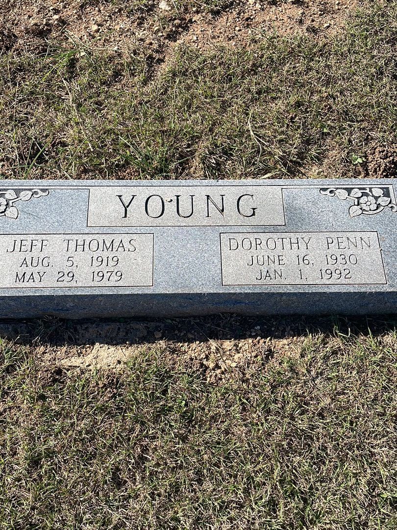 Jeff Thomas Young's grave. Photo 1