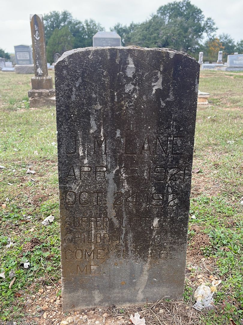 J. M. Lane's grave. Photo 1