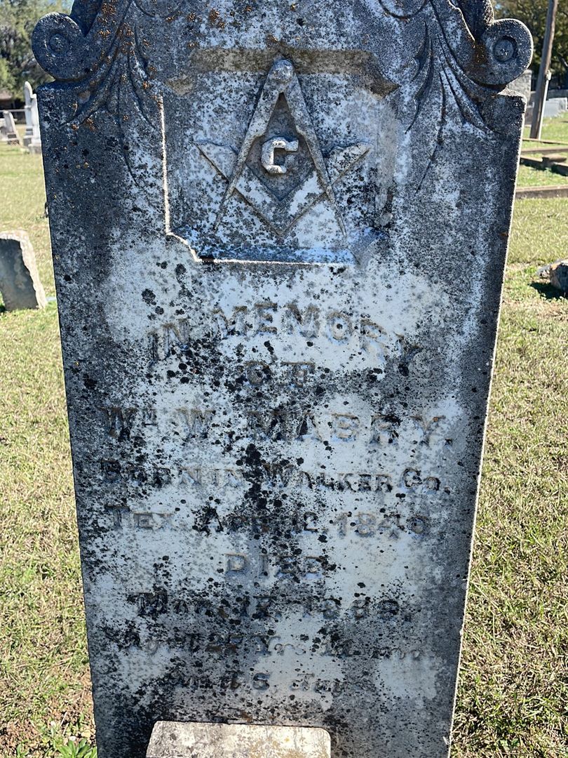 Wm. W. Mabry's grave. Photo 1