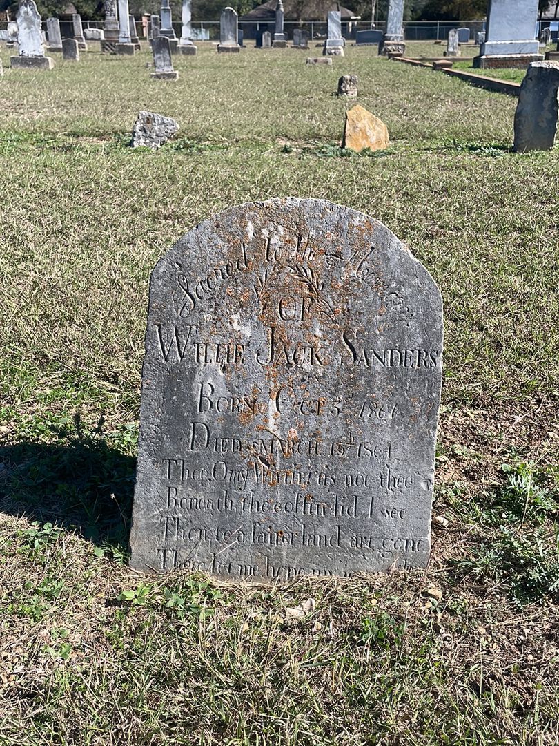 Willie Jack Sanders's grave. Photo 1