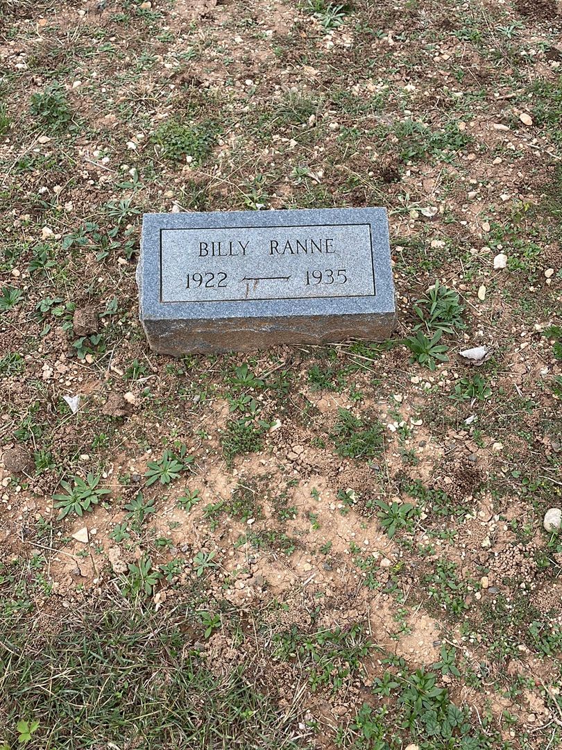 Billy Ranne's grave. Photo 1