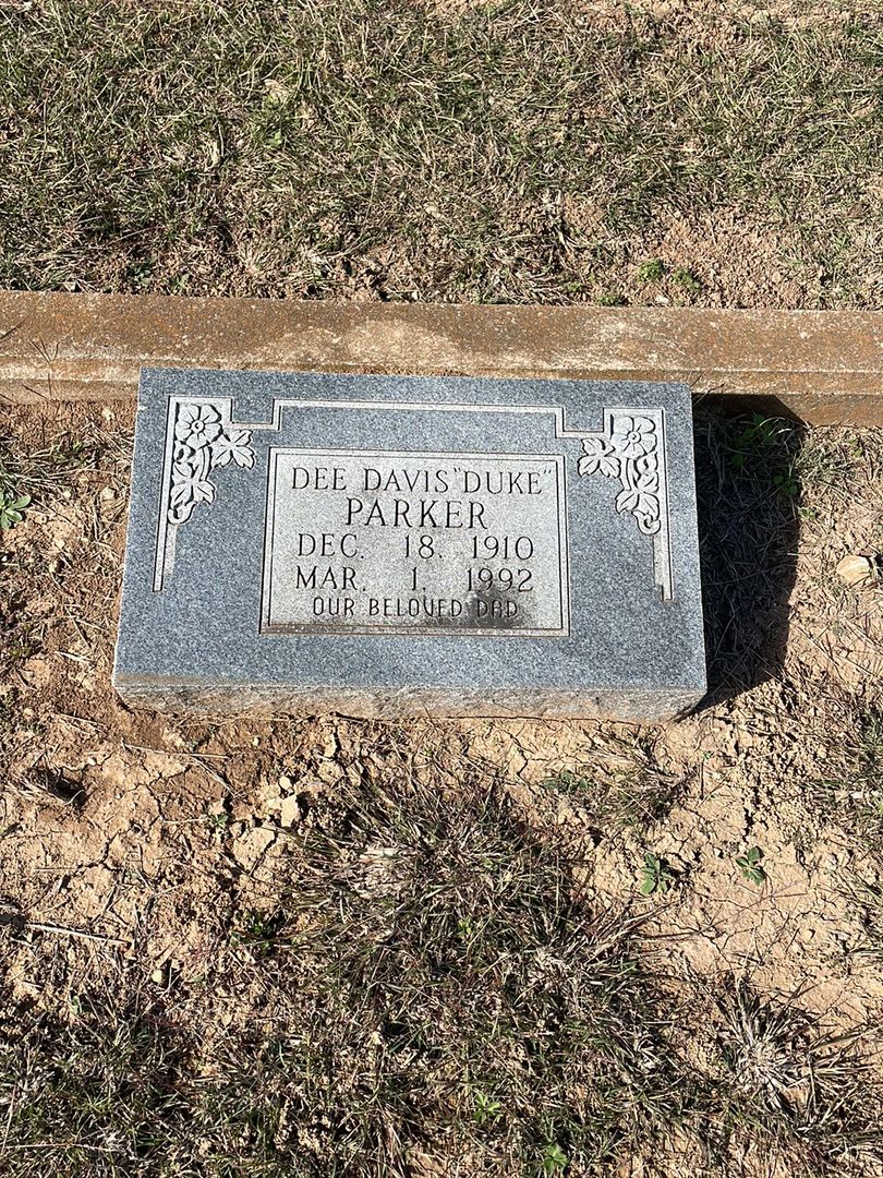 Dee Davis "Duke" Parker's grave. Photo 1