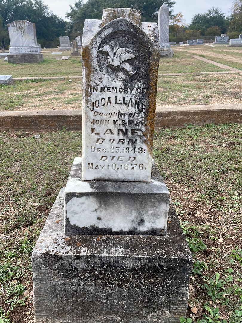 Juda L. Lane's grave. Photo 1