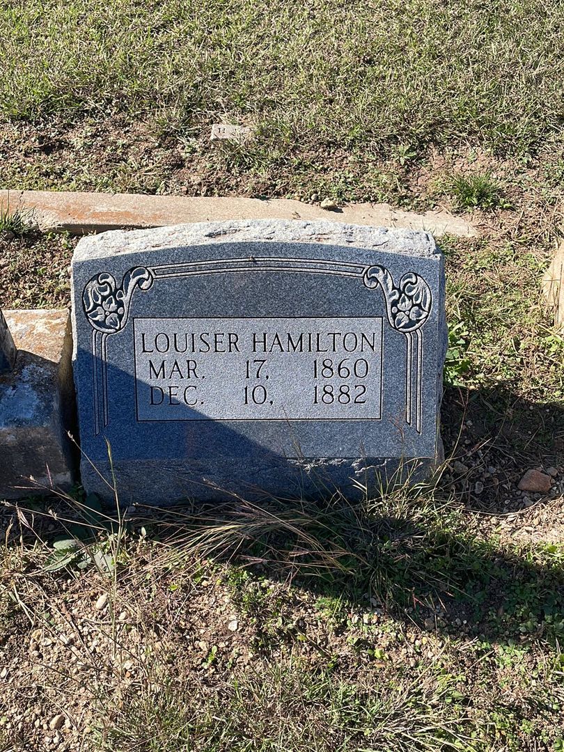 Louiser Hamilton's grave. Photo 1