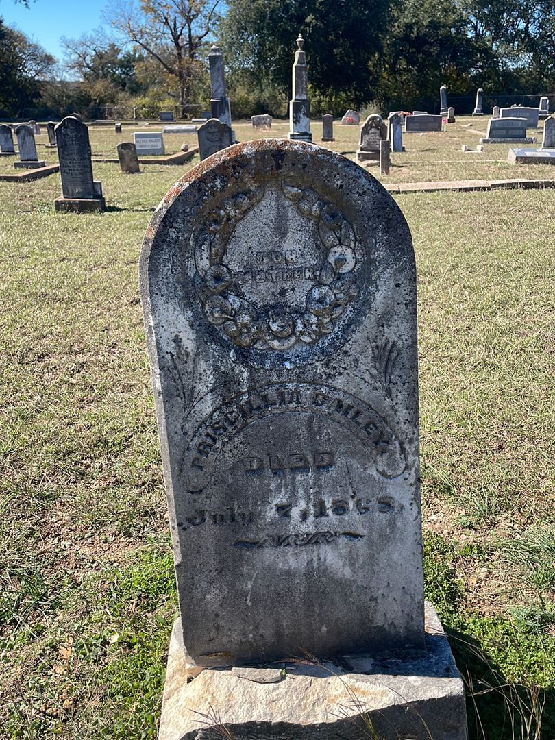 Priscillia Bailey's grave. Photo 1