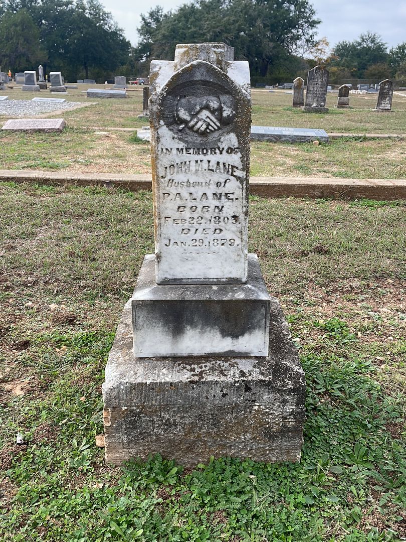 John M. Lane's grave. Photo 1