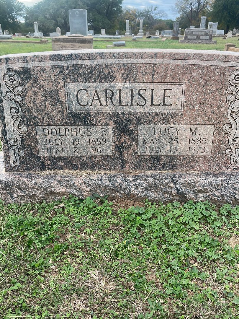 Lucy M. Carlisle's grave. Photo 1