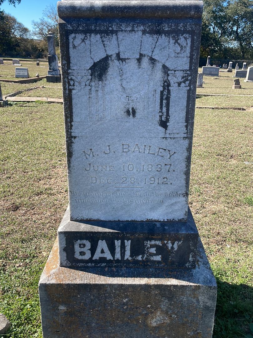 M. J. Bailey's grave. Photo 1