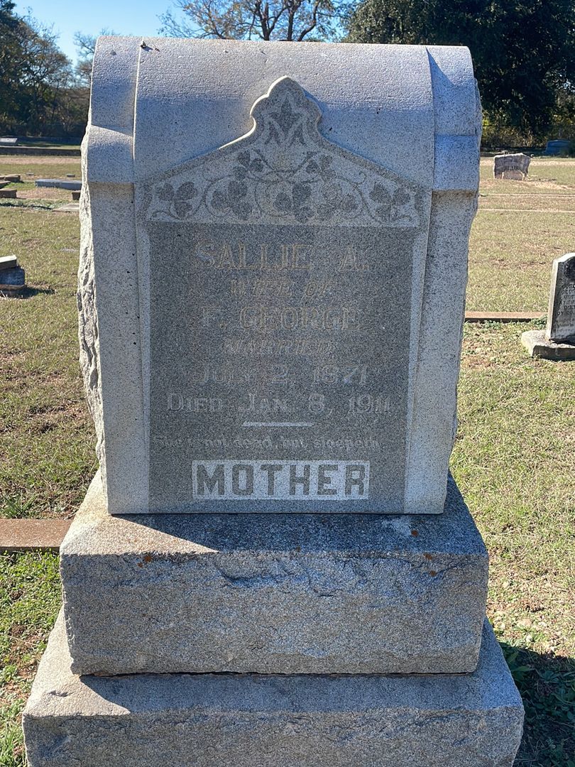Sallie A. George's grave. Photo 1