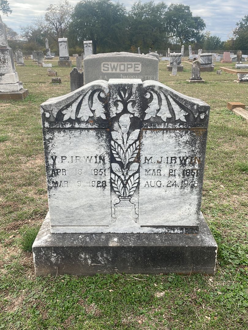 V. P. Irwin's grave. Photo 1