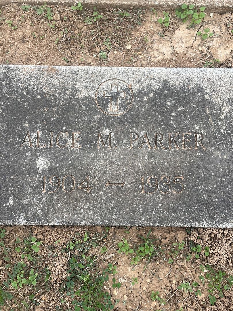 Alice M. Parker's grave. Photo 1