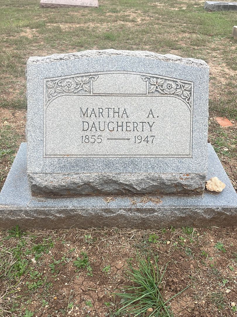 Martha A. Daugherty's grave. Photo 1