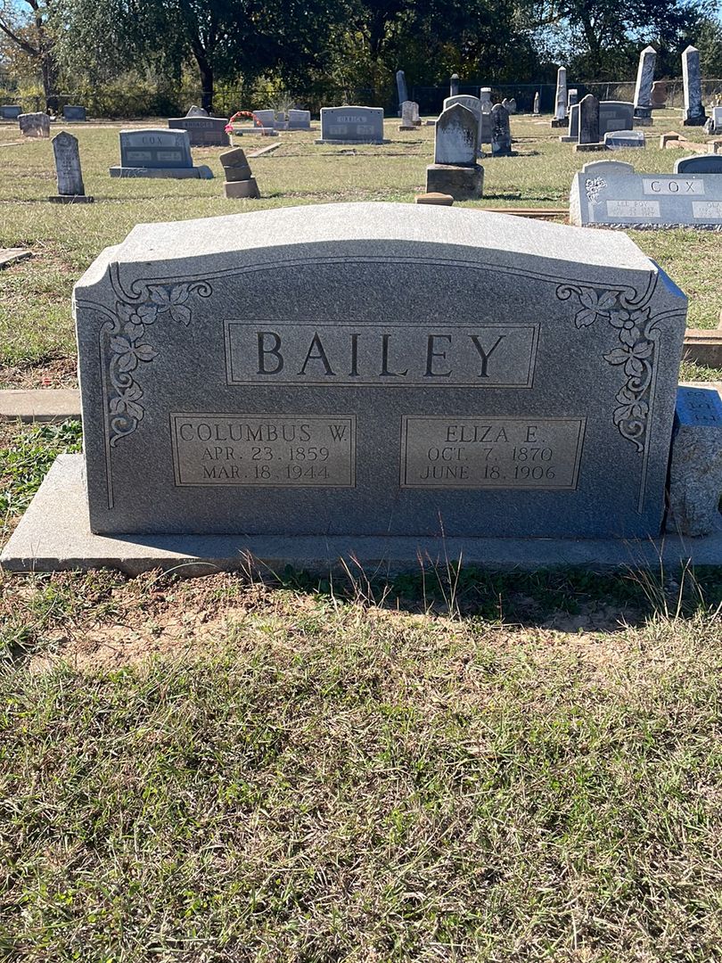 Columbus W. Bailey's grave. Photo 1